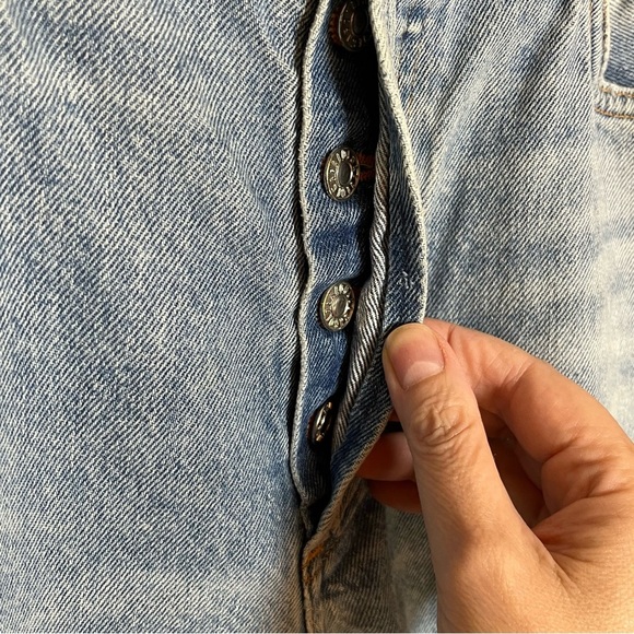 Agolde Straight Jeans Style A045B-2083 Light Wash Button Fly High Rise 28X27 - Picture 3 of 7